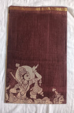 Kalamkari Kota Cotton Saree with contrast blouse