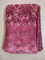 Georgette Rim Zim Saree  with Border Blouse