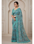 Georgette Zara Saree with contrast blouse
