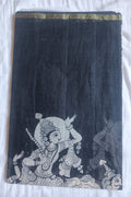 Kalamkari Kota Cotton Saree with contrast blouse