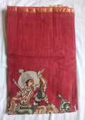 Kalamkari Cotton Saree with contrast blouse