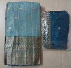Kota silk Lehenga with Contrast dupatta with pouch packing (Semi-Stitched)