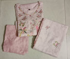 Kota Cotton 3 pc set Top with lining, Pant and dupatta