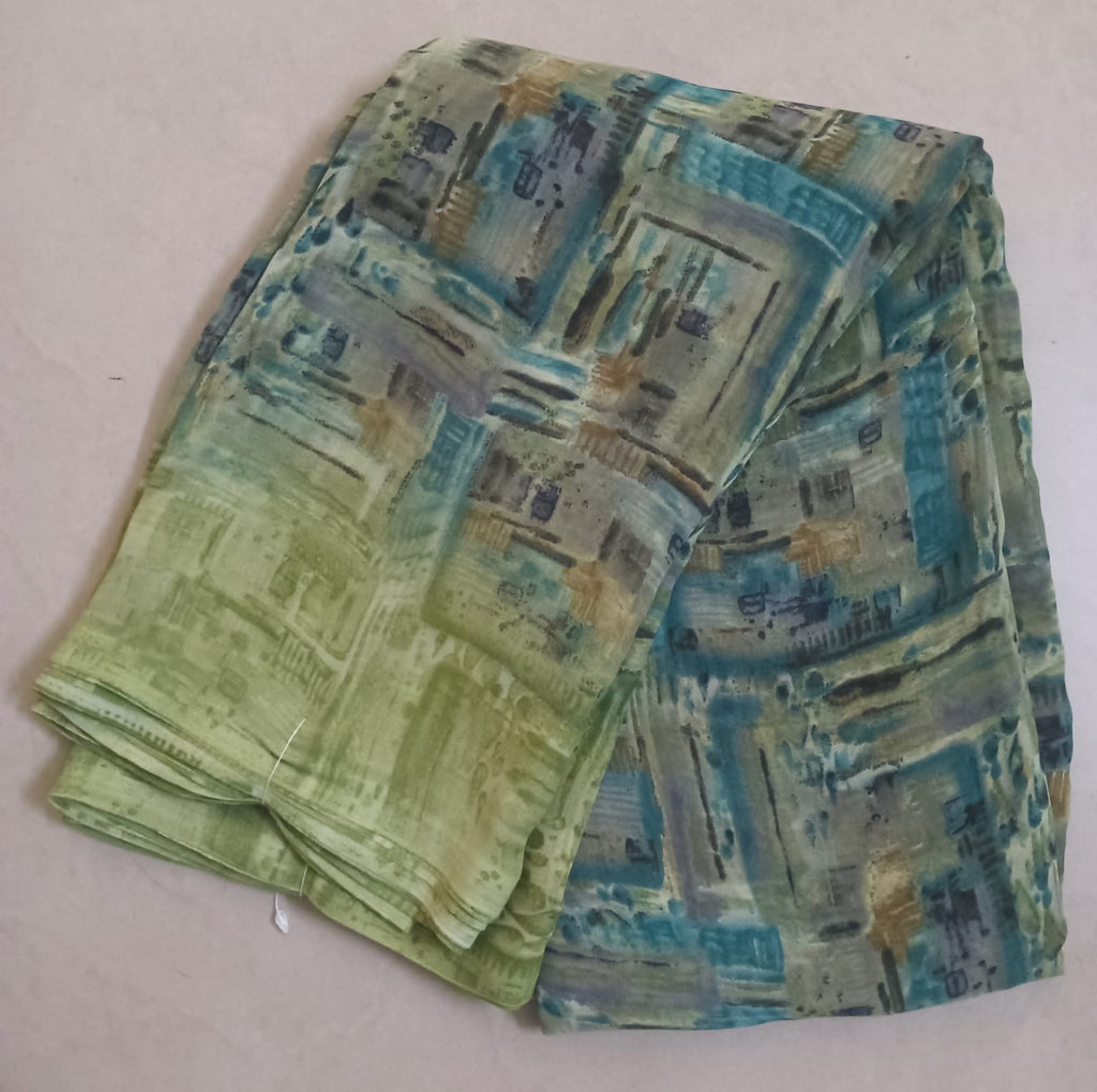 Georgette Zara Saree with contrast blouse