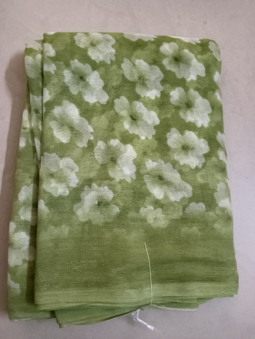 Georgette Rim Zim Saree  with Border Blouse