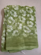 Georgette Rim Zim Saree  with Border Blouse