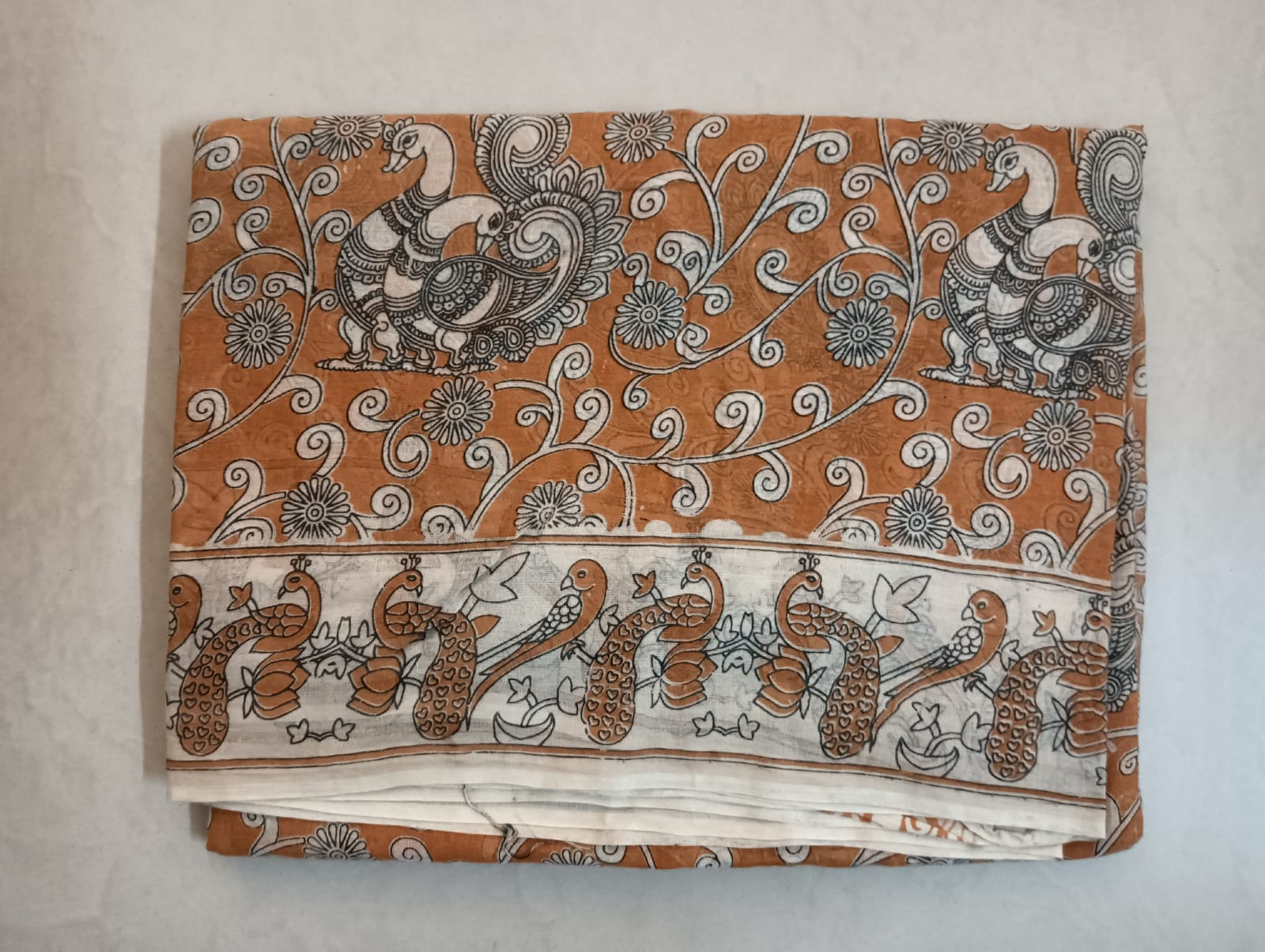 Mul Cotton saree with border colour blouse