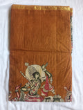 Kalamkari Cotton Saree with contrast blouse