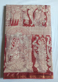 Kalamkari Kota Cotton Saree with contrast blouse