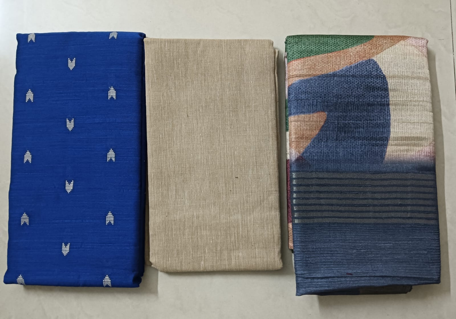Handloom cotton dress Material Unstitched 3pc set