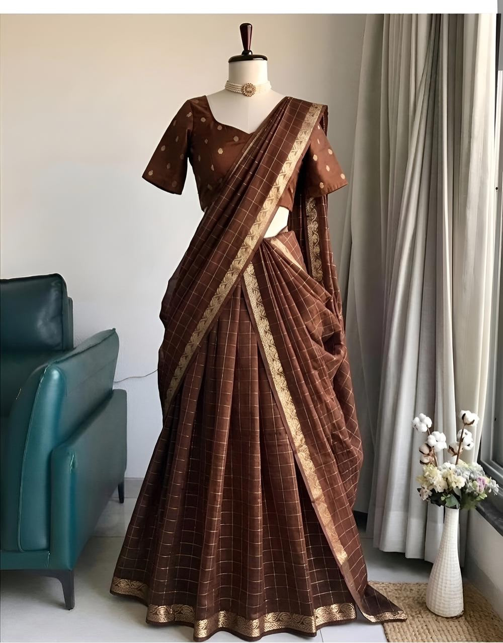 Pure vintage viscose Lehenga with dupatta