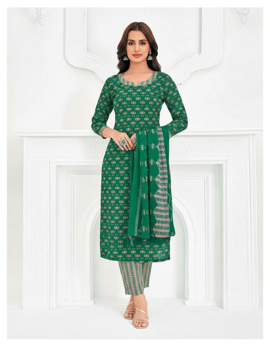 MCM Life Style Cotton Unstitched 3PC Dress Material