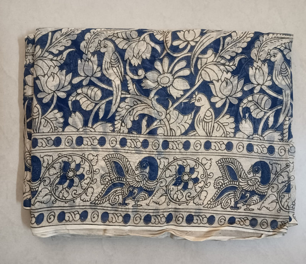 Mul Cotton saree with border colour blouse