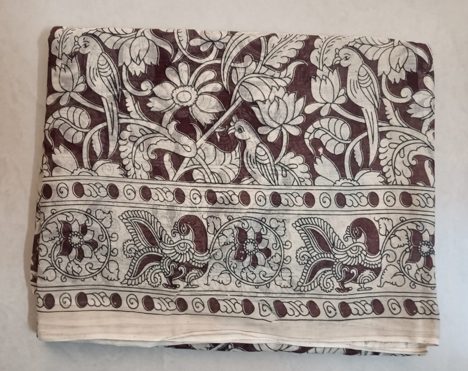 Mul Cotton saree with border colour blouse