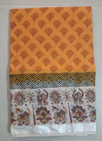 Cotton Saree With Contrast Border Blouse