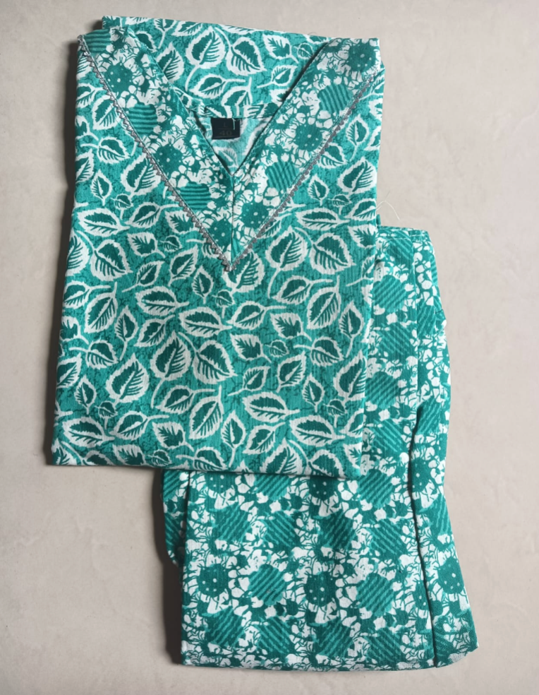 Cotton 2pc set kurthy and pant