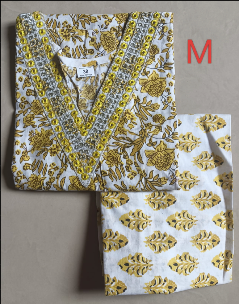 Cotton 2pc set kurthy and pant
