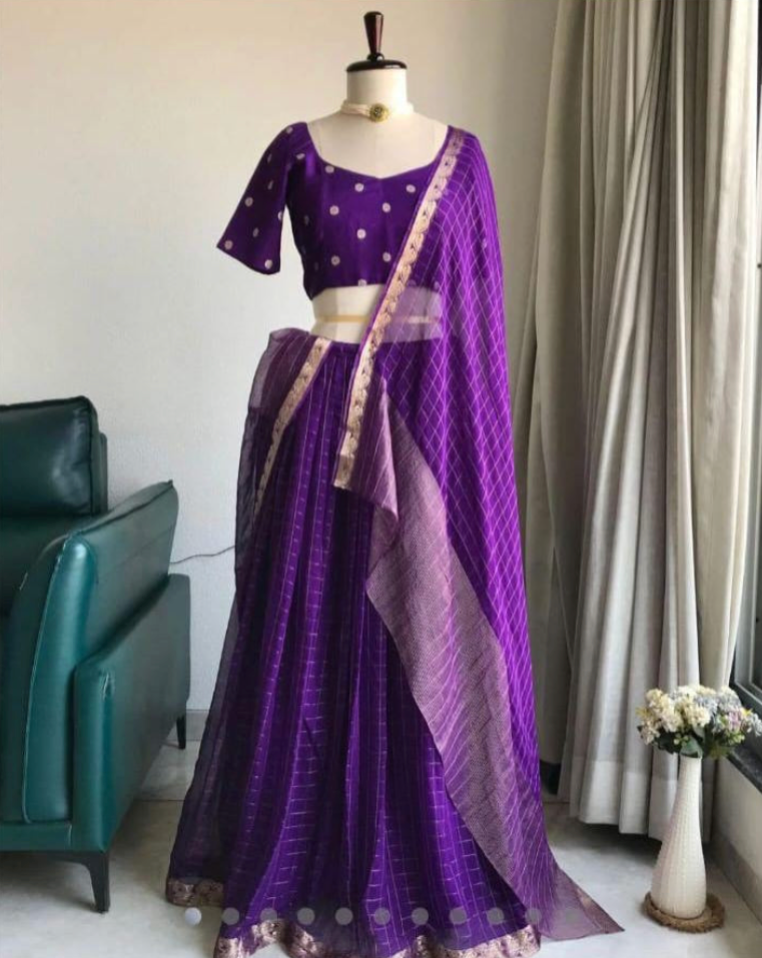 Pure vintage viscose Lehenga with dupatta