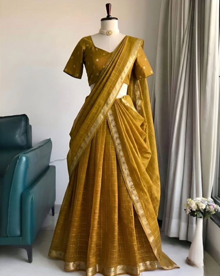 Pure vintage viscose Lehenga with dupatta