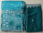 Space Silk Lehenga with Contrast Dupatta with pouch packing (Semi-Stitched)