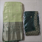 Kota silk Lehenga with Contrast dupatta with pouch packing (Semi-Stitched)