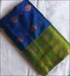 Handloom Soft silk saree with contrast blouse