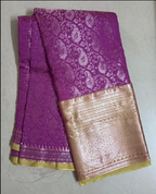 Handloom  Dharmavaram Soft silk saree with contrast blouse