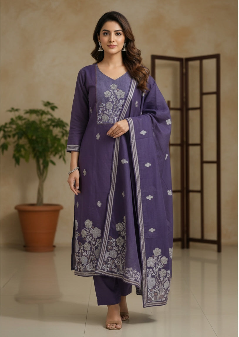 3 Piece Jamdani Salwar Suit Dress
