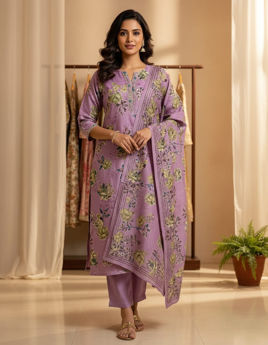 3 Piece Berlin Silk Dress Set