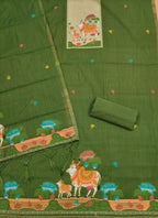 Muga Cotton 3 Piece Jamdani Salwar Suit Dress Material