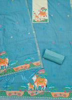Muga Cotton 3 Piece Jamdani Salwar Suit Dress Material