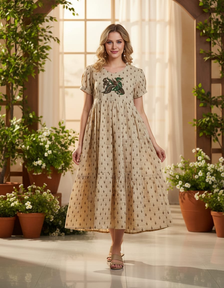 Cotton Frock With Lining