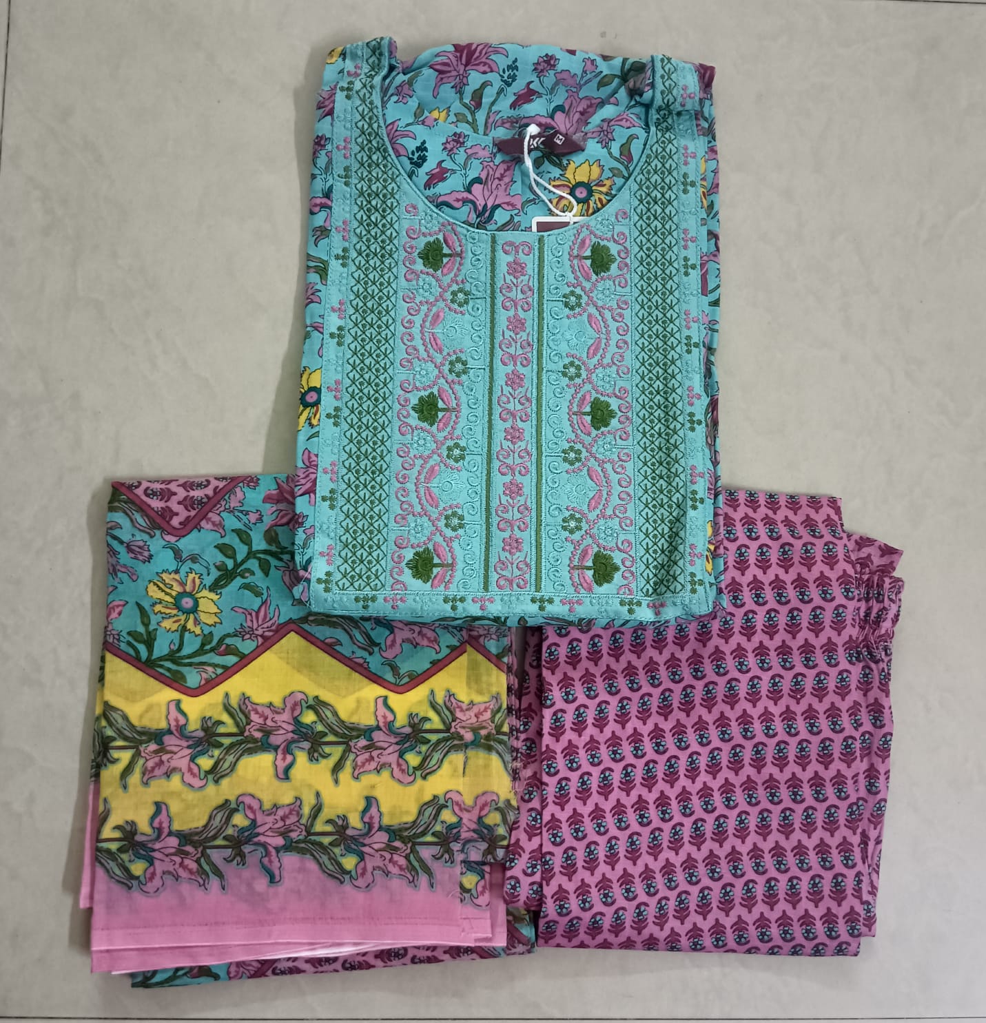 Pure Cotton Jaipuri 3PC Set