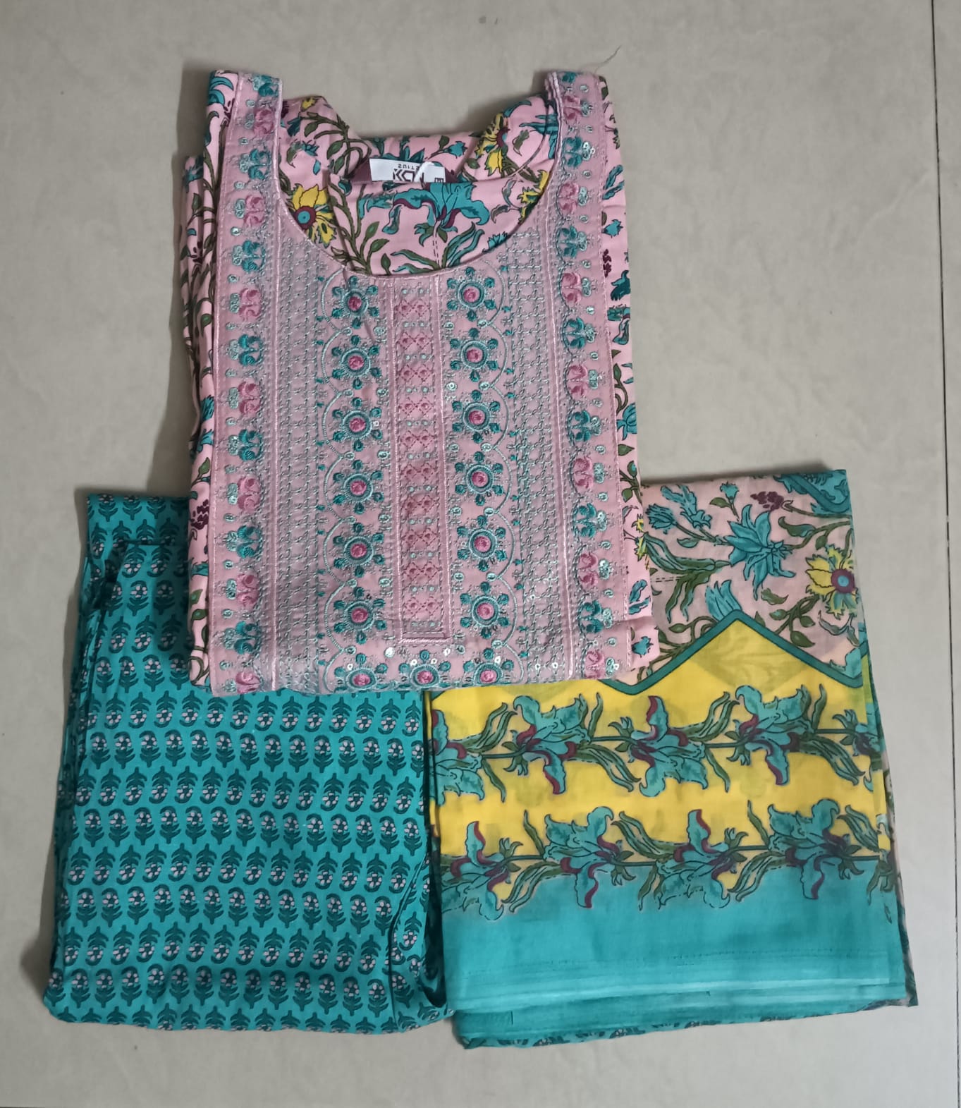 Pure Cotton Jaipuri 3PC Set