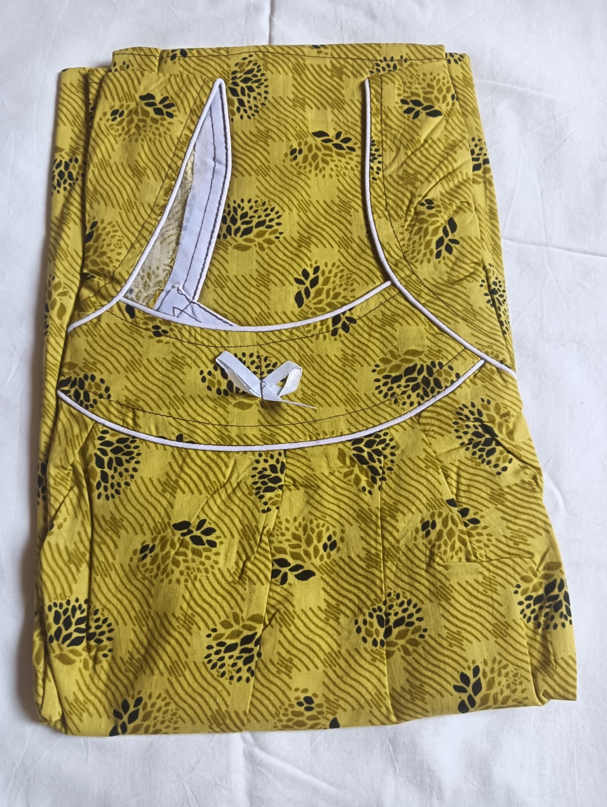 Cotton Pipping Nighty