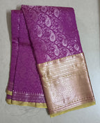 Handloom  Dharmavaram Soft silk saree with contrast blouse