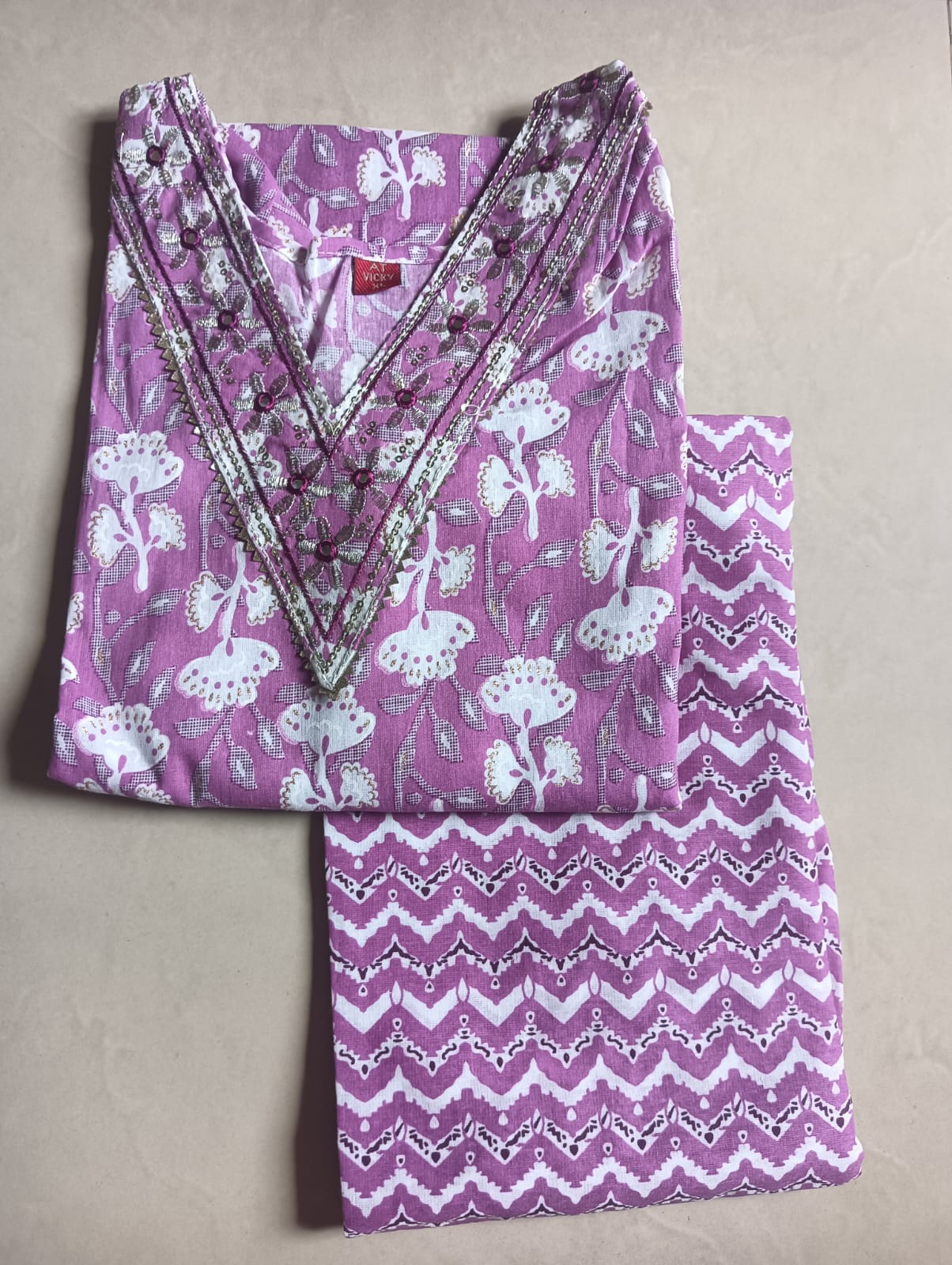 Cotton 2pc set kurthy and pant