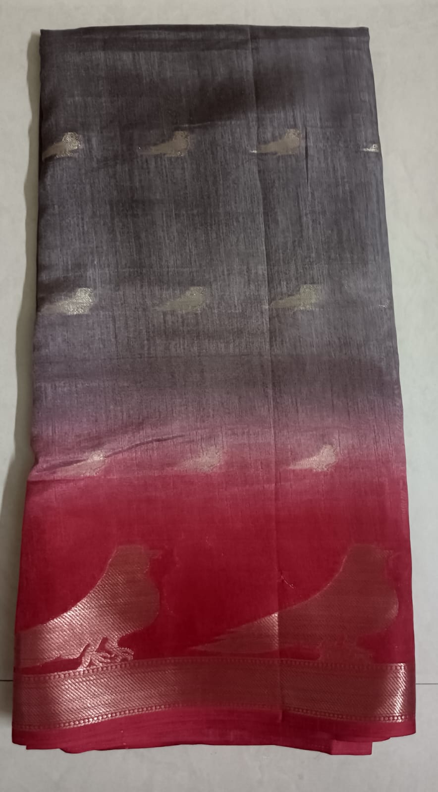 Dola Silk Saree with contrast blouse