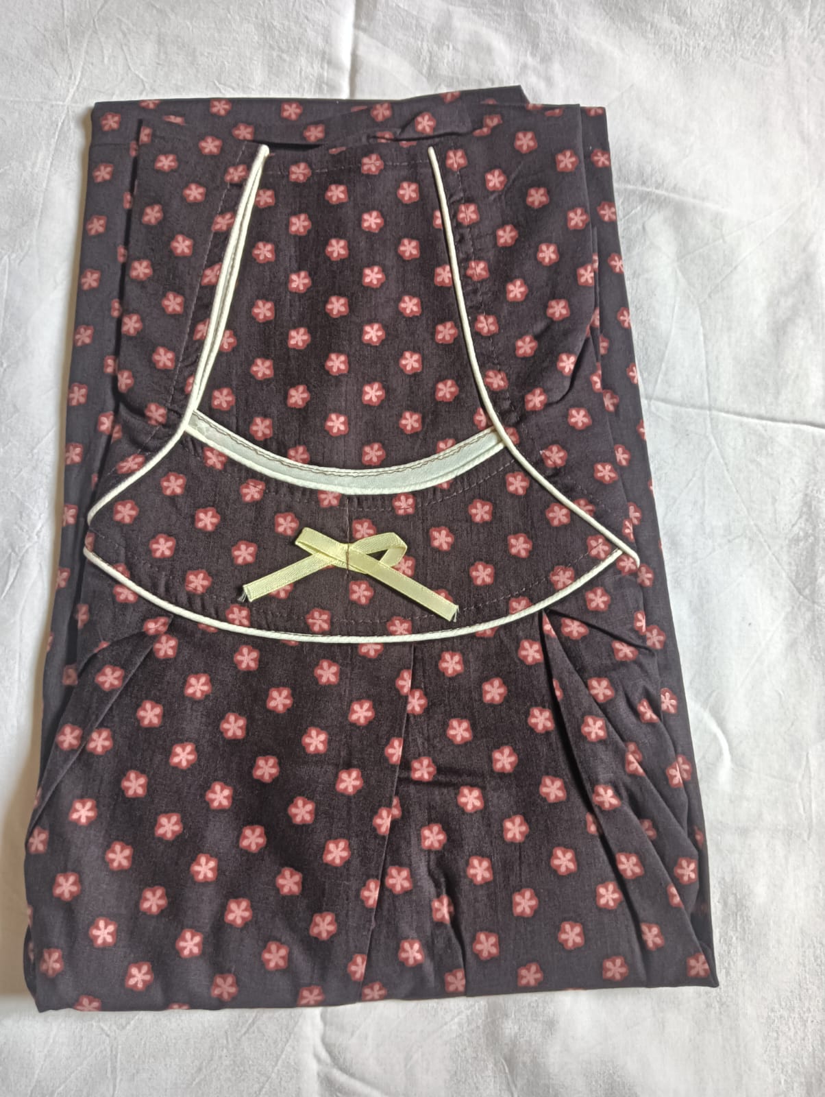 Cotton Pipping Nighty