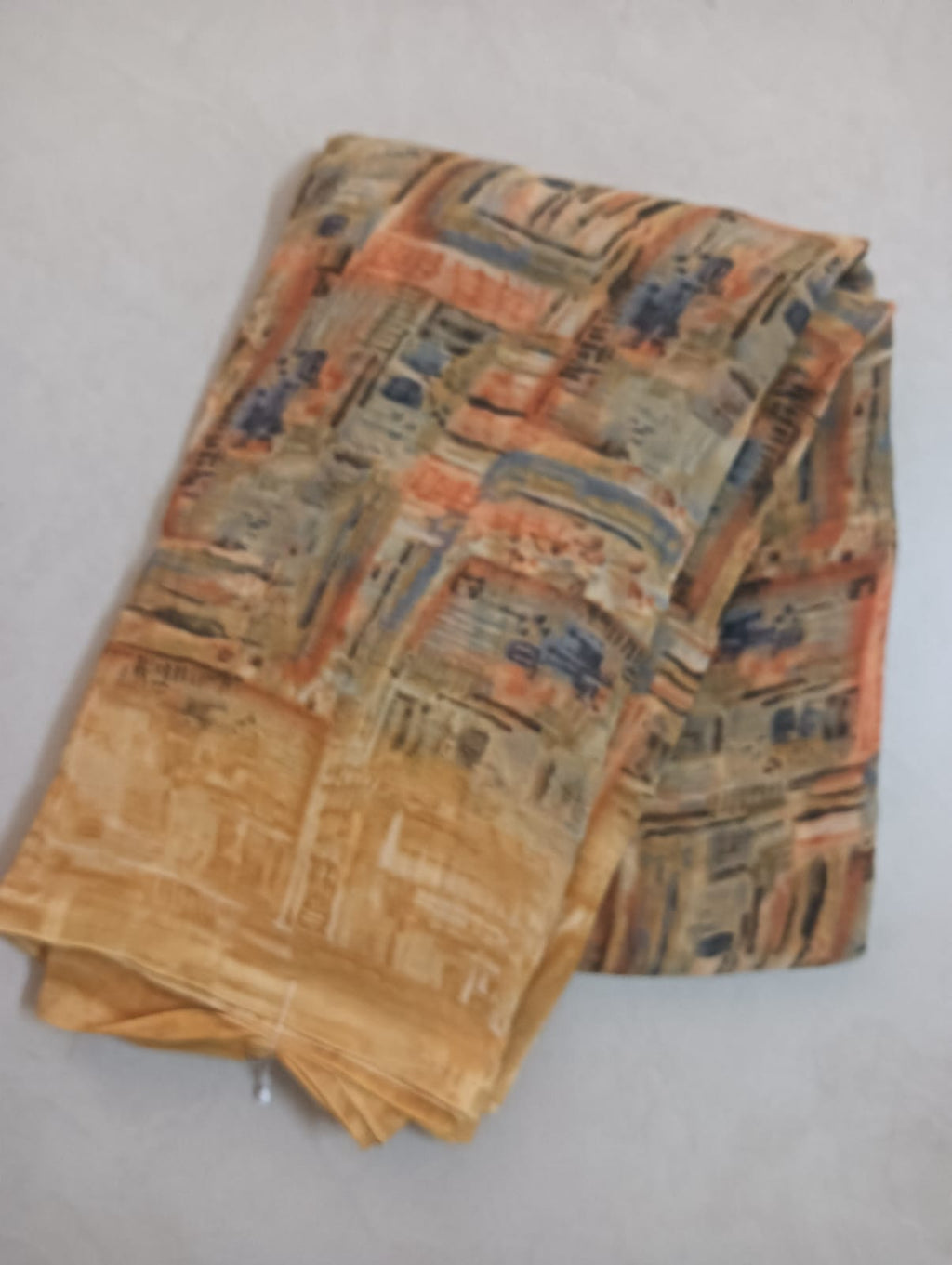 Georgette Zara Saree with contrast blouse