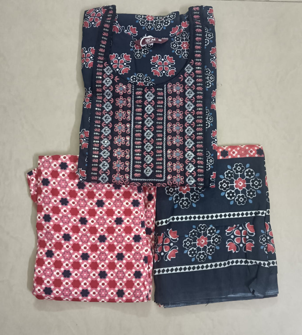 Pure Cotton Jaipuri 3PC Set